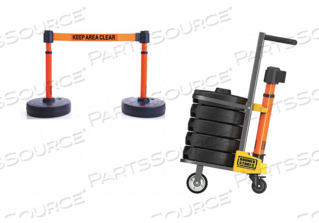 OEM#: PL4015PLUS BARRICADE ORANGE KEEP AREA CLEAR by Banner Stakes