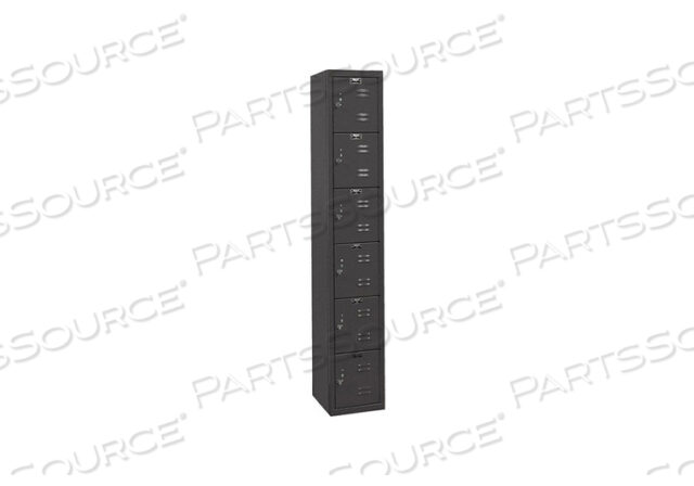 OEM#: U1282-6A-MESIX TIER 6 DOOR BLACK TIE STEEL LOCKER, 12WX18DX12H, BLACK, ASSEMBLED by Hallowell