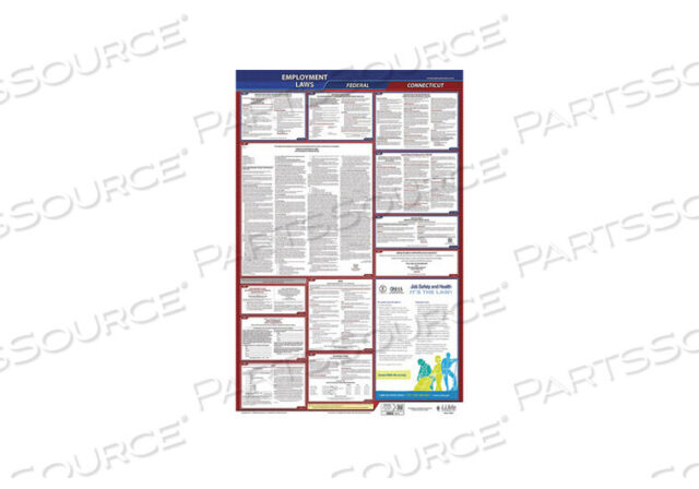 OEM#: 300-CTLABORLAW POSTER FED/STA CT ENG 40WX26INH by J.J. Keller & Associates