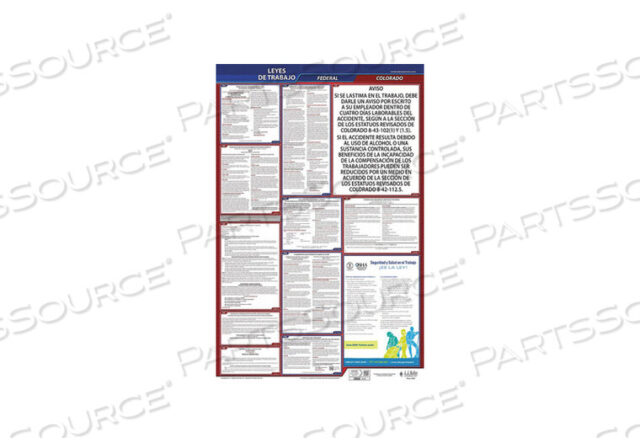 OEM#: 400-CO-1LABOR LAW POSTER FED/STA CO SP 26INH 1YR by J.J. Keller & Associates