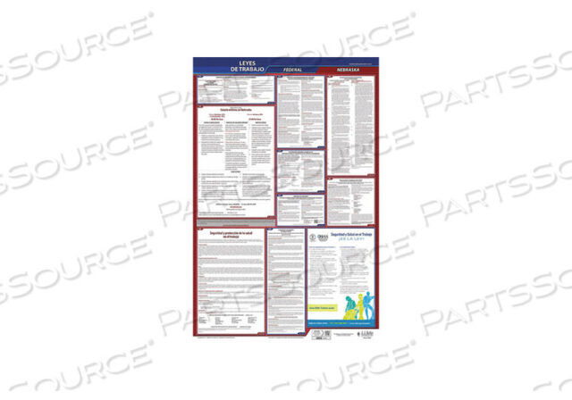 OEM#: 400-NE-1LABOR LAW POSTER FED/STA NE SP 26INH 1YR by J.J. Keller & Associates