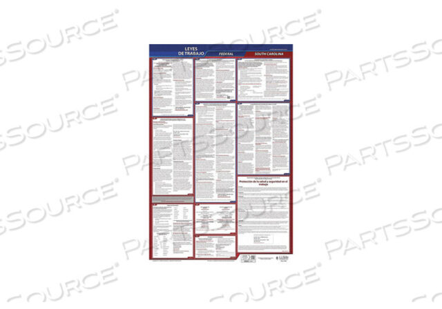 OEM#: 400-SC-3LABOR LAW POSTER FED/STA SC SP 26INH 3YR by J.J. Keller & Associates
