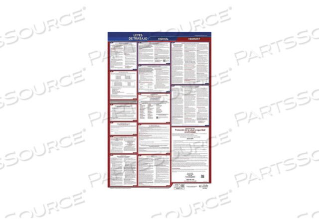 OEM#: 400-VT-3LABOR LAW POSTER FED/STA VT SP 26INH 3YR by J.J. Keller & Associates