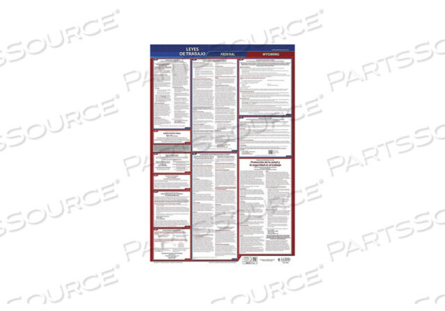 OEM#: 400-WY-1LABOR LAW POSTER FED/STA WY SP 26INH 1YR by J.J. Keller & Associates