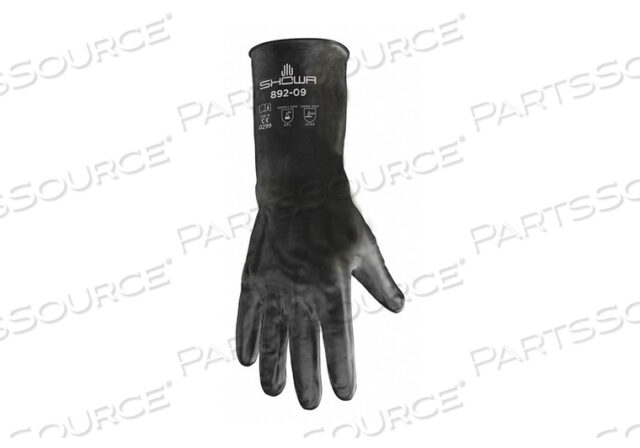 OEM#: 892-8CHEMICAL RESISTANT GLOVES 8 BLACK PR by SHOWA