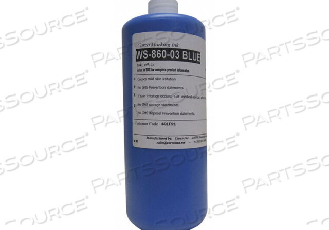 OEM#: WS-860-03 BLUEMARKING INK DYE BLUE QT. 5 TO 15 MIN by Carco