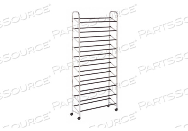 CHROME ROLLING SHOE TOWER
