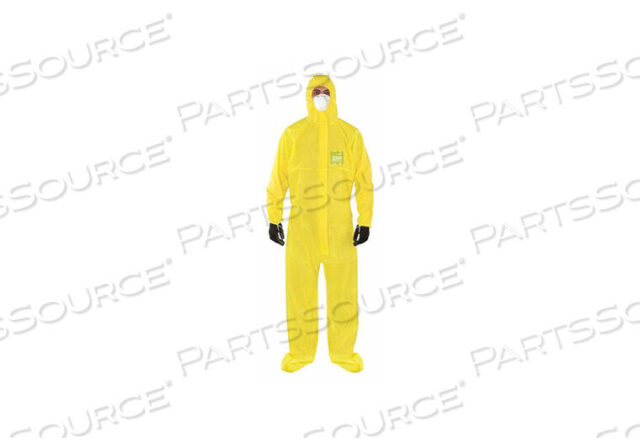 OEM#: YY23-B-92-147-09J4515 HOODED COVERALL ATTACHED SOCKS 5XL PK25 by Ansell Healthcare