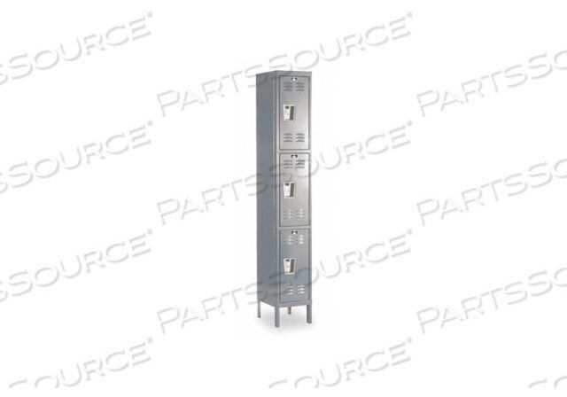 OEM#: U1258-3A-HGG7215 WARDROBE LOCKER LVRD 1 WIDE 3 TIER GRAY by Hallowell