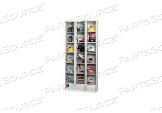 OEM#: USVP3258-6A-PTBOX LOCKR CLRVIEW 3 WIDE 6 TIER TAN by Hallowell