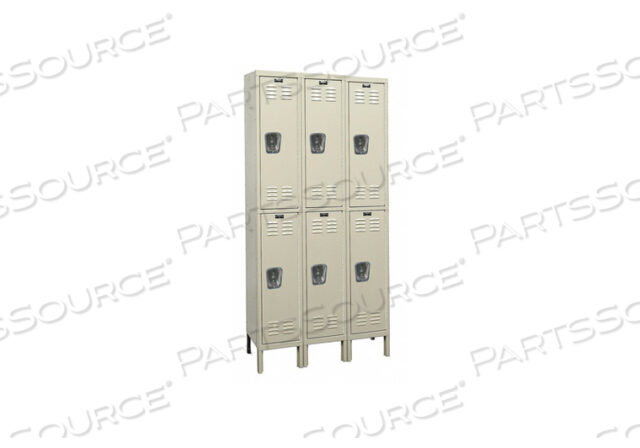 OEM#: U3258-2G-A-PTWRDRB LOCKR LVRD 3 WIDE 2 TIER TAN by Hallowell