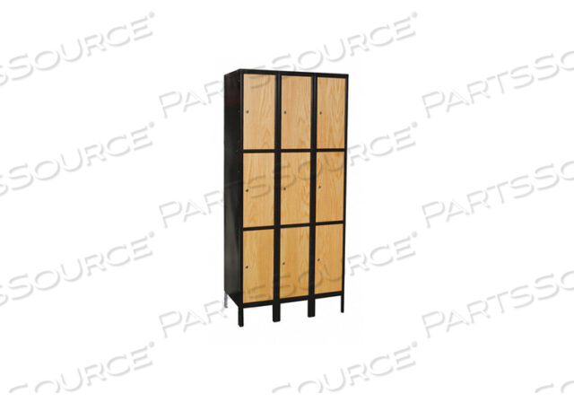 OEM#: UW3288-3A-MEWWRDRB LOCKR SOLID 3 WD 3 TIER WOOD/BLACK by Hallowell