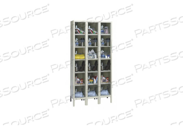 OEM#: USVP3288-6PTBOX LOCKR CLRVIEW 3 WIDE 6 TIER TAN by Hallowell
