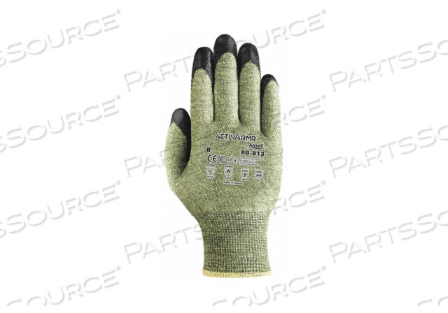 OEM#: 80-813D6133 CUT RESISTANT GLOVES GREEN/BLACK SZ 8 PR by Ansell Healthcare