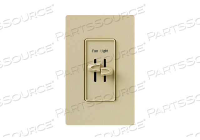 OEM#: S2-LFSQ-IVFAN/LIGHT CONTROL DUAL SLIDE 120V 1 POLE by Lutron