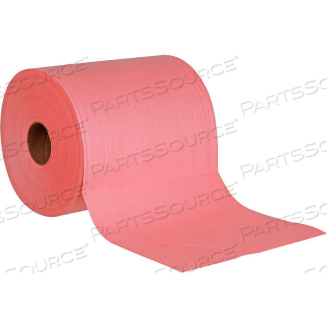OEM#: 670205QUICK RAGS HEAVY DUTY JUMBO ROLL, RED, 475 SHEETS/ROLL, 1 ROLL/CASE by Fibematics Inc