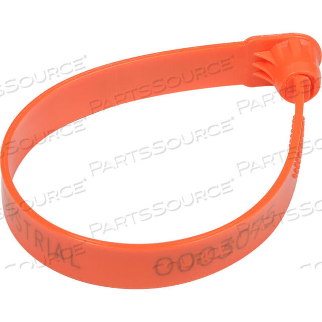 OEM#: PTS13532FIXED LENGTH PLASTIC TRUCK SEAL, 7.5 ORANGE, 60LBS PULL FORCE, 100/PACK by Cambridge Security Seals LLC