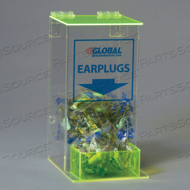 OEM#: GLAEP-4ACRYLIC SAFETY PPE DISPENSER, EAR PLUGS, SMALL by National Marker Company