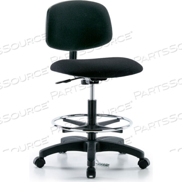 OEM#: GFESD027FINTERION ESD STOOL - FABRIC - BLACK by E Com Inc