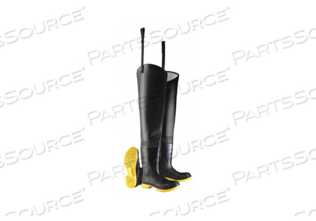 OEM#: 8685600E8464 HIP WADER MENS 12 STEEL BLACK PR by Dunlop