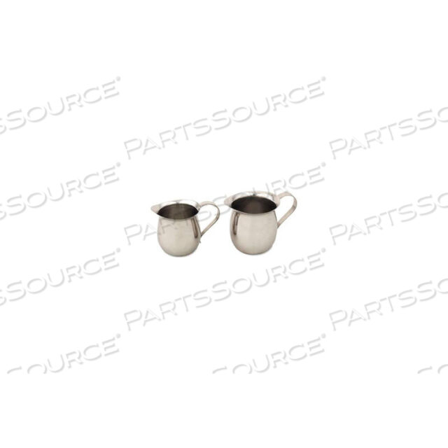 STAINLESS STEEL CREAMER, BELL SHAPE 12 OZ.