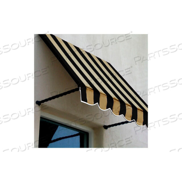 WINDOW/ENTRY AWNING 10-3/8W X 2H X 1D BLACK/TAN
