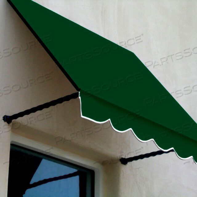 WINDOW/ENTRY AWNING 10-3/8W X 2-9/16H X 2D FOREST GREEN