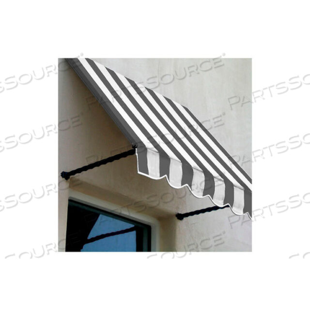 WINDOW/ENTRY AWNING 10-3/8W X 2-9/16H X 2D GRAY/WHITE