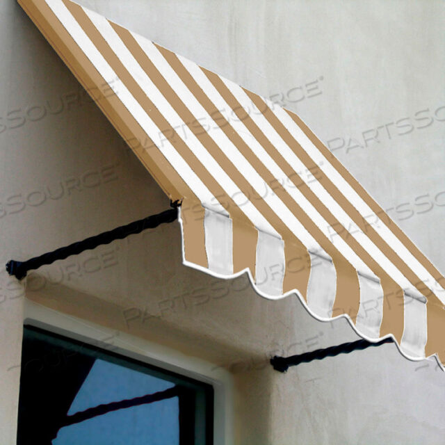 WINDOW/ENTRY AWNING 10-3/8W X 2-9/16H X 2D LINEN/WHITE