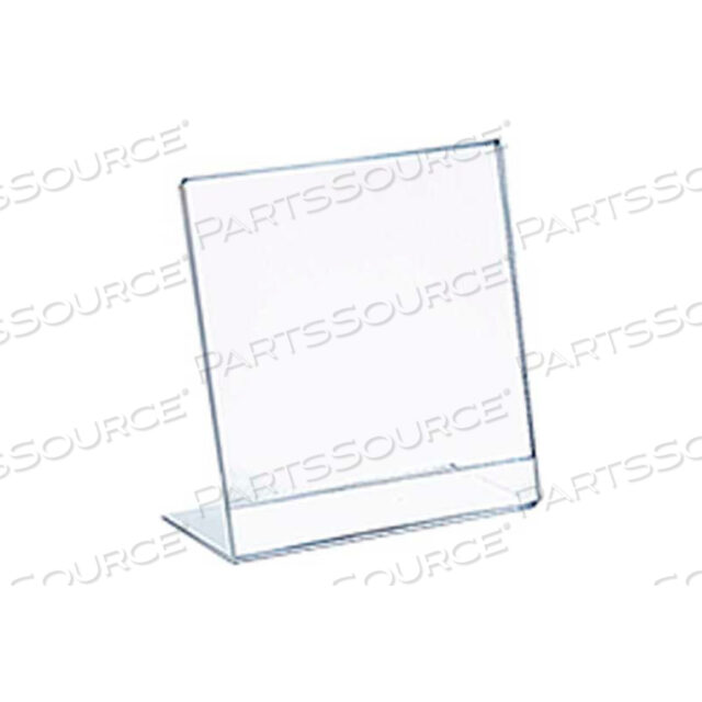 OEM#: 112736VERT L SHAPED ACRYLIC SIGN HLR, 3W X 4H - PKG QTY 10 by Azar International