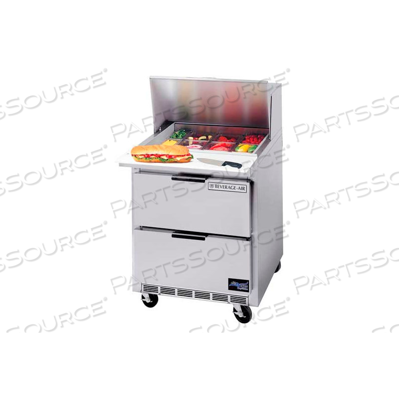 OEM#: SPED27HCFOOD PREP TABLE, ELITE SERIES, STANDARD TOP, DRAWERS, 27W by BEVERAGE AIR