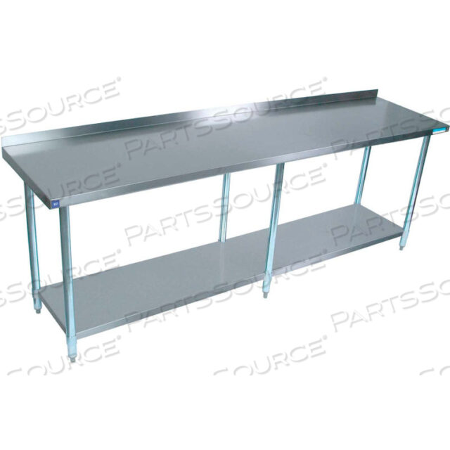WORKBENCH W/UNDERSHELF, 18 GA. 430 SERIES STAINLESS, 1-1/2 BACKSPLASH, 96WX18D