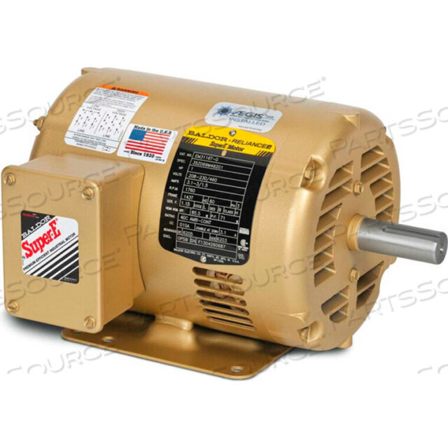 OEM#: EM311161HP 1800RPM 56 FRAME 3PH 208-230/460V, ODP, RIGID, PREMIUM EFFICIENCY by BALDOR