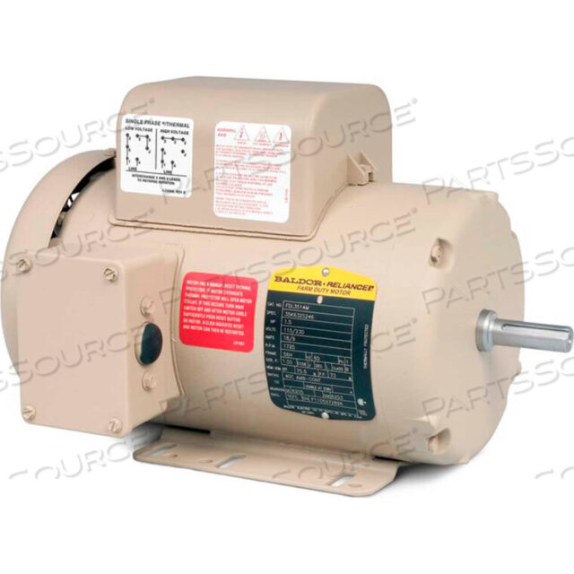 OEM#: FDL3507MMOTOR, .75HP, 1725RPM, 1PH, 60HZ, 56, 3432LC, TEFC, F1 by BALDOR
