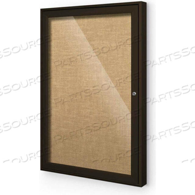 OEM#: 94PCB-I-01INDOOR ENCLOSED BULLETIN BOARD - 1 DOOR - CORK - COFFEE ALUMINUM FRAME - 24W X 36H by Balt