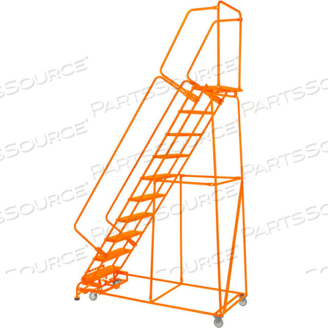 OEM#: FS093221G-OGRIP 24W 9-СТУПЕНЧАТАЯ СТАЛЬНАЯ РОЛЛИВАЯ ЛЕСТНИЦА 21D С ВЕРХНЕЙ СТУПЕНЬКОЙ И ПОРУЧНЯМИ, БЛОКИРУЕМАЯ СТУПЕНЬКА - ОРАНЖЕВЫЙ от Ballymore