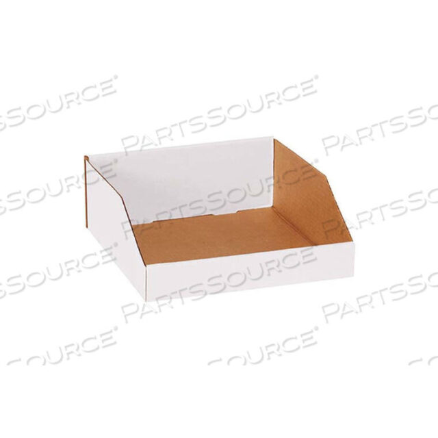 OEM#: BSBNMT1212412 X 12 X 4-1/2 OPEN TOP WHITE CORRUGATED BIN BOX by The Packaging Wholesalers