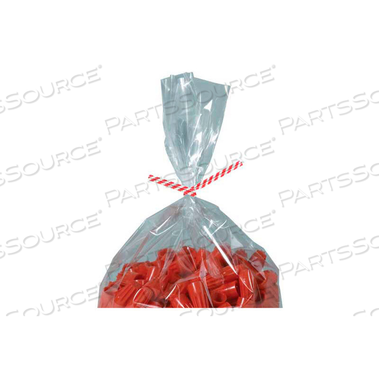 OEM#: PBT9CSPAPER TWIST TIES 9 X 5/32 RED CANDY STRIPE 2000 PACK by Box Packaging Inc
