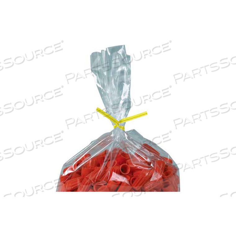 OEM#: PLT4YPLASTIC TWIST TIES 4 X 5/32 YELLOW 2000 PACK by Box Packaging Inc