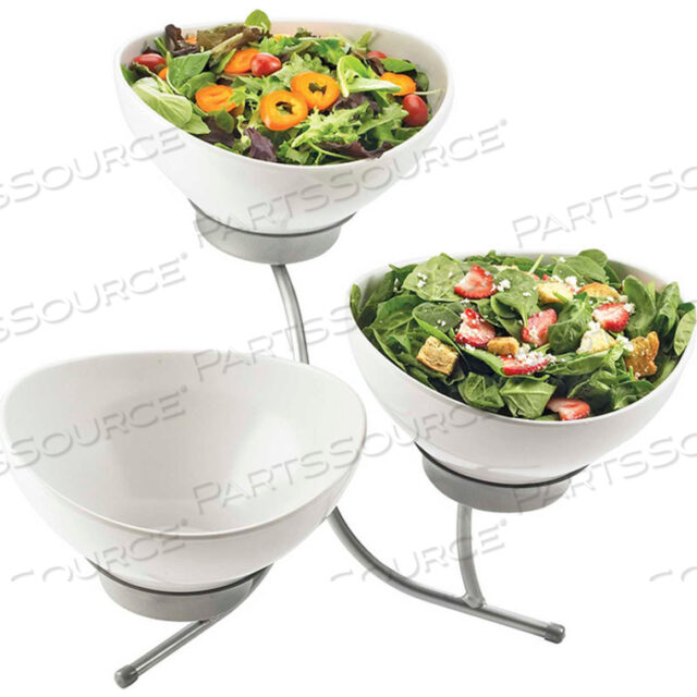 INCLINE 3 RESTING BOWL DISPLAY 21W X 18D X 19H PLATINUM