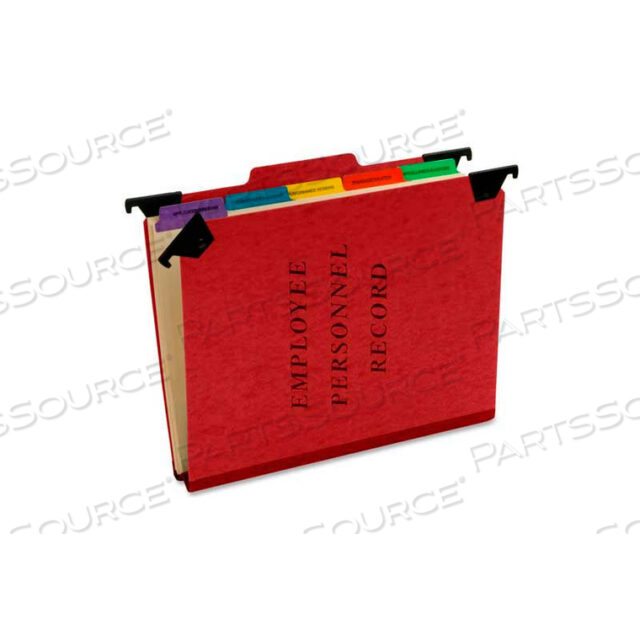 HANGING EMPLOYEE/PERSONNEL FOLDER, 9-1/2 X 11-3/4, 2 EXPANSION, RED