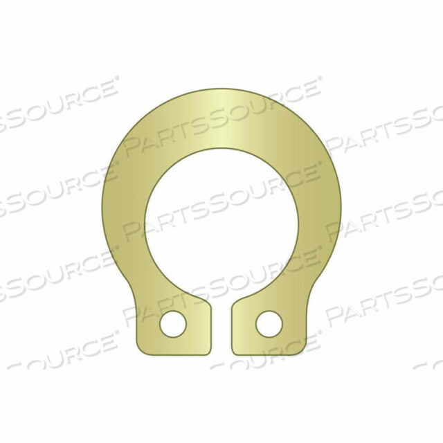 OEM#: SHF-025-ZD1/4 GROOVELESS EXTERNAL SNAP RING - STD. DUTY - STAMPED - SPRING STEEL - ZINC YELLOW by Flint Hills Trading