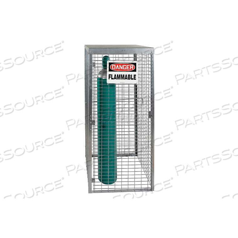 OEM#: SAF-T-10KDSAF-T-STOR CYLINDER CABINET 29W X 29D X 66H, CAPACITY 9 VERTICAL, GALVANIZED, MANUAL CLOSE by Folding Guard