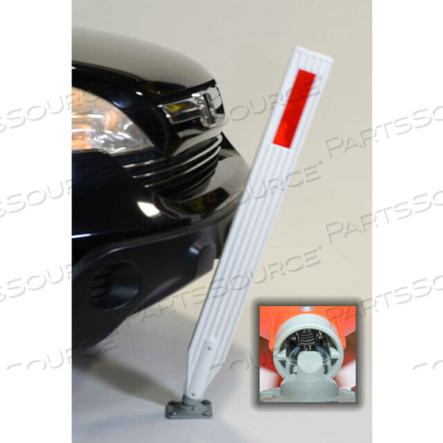 GUIDEPOST DELINEATOR WITH SPRING, ASPHALT, 40H X 4W X 1-3/8 DIA