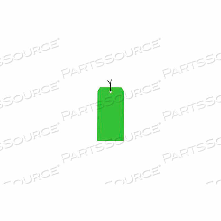 OEM#: G11012D#1 LIGHT GREEN STRUNG TAG PACK 2-3/4 X 1-3/8 - 1000 PACK by Box Packaging Inc