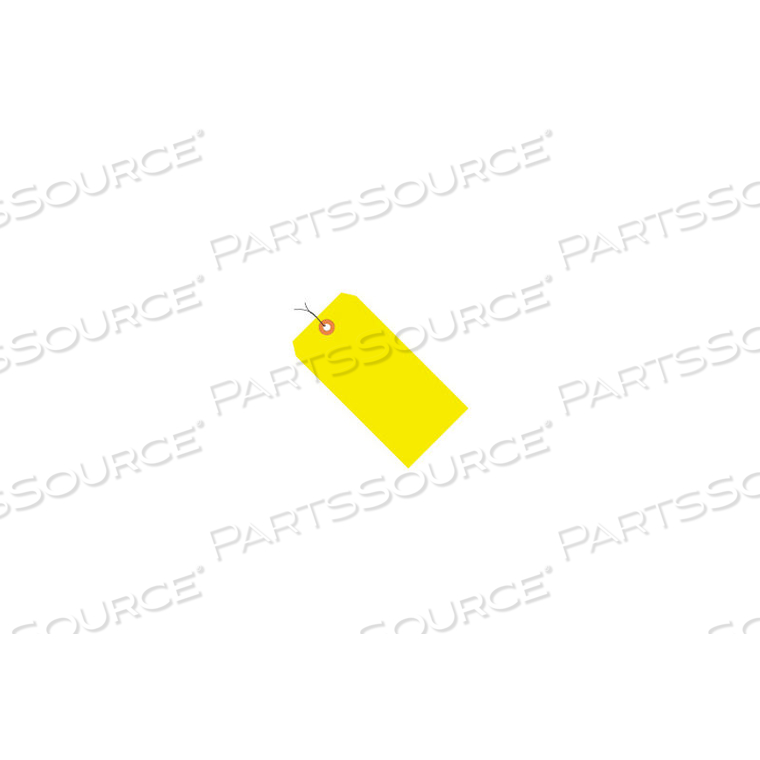 OEM#: G12043A#4 YELLOW FLUORESCENT WIRED TAG PACK 4-1/4 X 2-1/8 - 1000 PACK by Box Packaging Inc