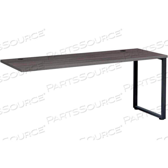 OEM#: 695606INTERION OPEN PLAN RETURN DESK - 48W X 24D X 29H - CHARCOAL TOP WITH BLACK LEGS by Hirsh