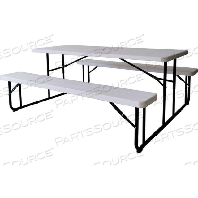 OEM#: 67495FOLDING PLASTIC PICNIC TABLE, 71 X 29 TOP, WHITE by Iceberg Enterprises