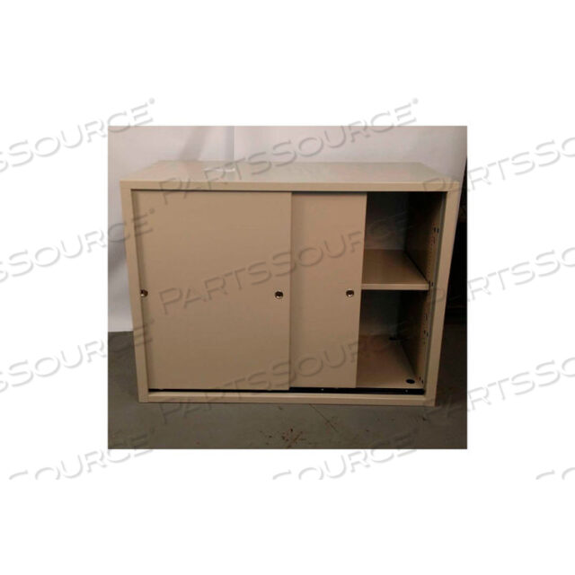 LOWBOY TELLER PEDESTAL CABINET - SLIDING DOORS 36W X 19D X 27-7/8H GRAY