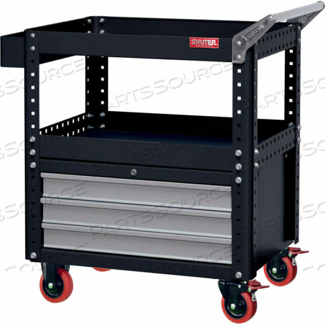 OEM#: 1010642SHUTER CT-C3B STEEL ADJUSTABLE SHELF UTILITY CART 35 X 20 800 LB CAPACITY by LDS Industries LLC